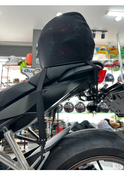 Motobros Motosiklet Kask Taşıma Filesi Universal Model Kask Bagaj Lastiği Filesi